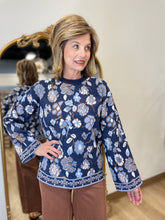 Charlie B Jacquard Sweater Navy