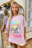 Rock & Roll World Tour 1989 Graphic Tee Lavender
