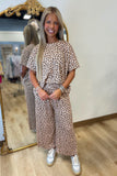 Roar in Ribbed Pant Set Leopard
