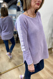 PBJ Seed Stitch Pullover Lavender