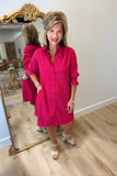 Boho Chic Everywhere Dress Fuchsia