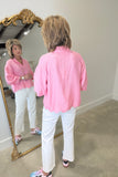 Dressy Casual Blouse Pink