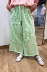 Tyler Floral Wide Leg Pant Apple Cider