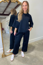 Umgee Luxeknit 2 Piece Set Black