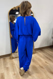 Evening Out V Neck Jumpsuit Royal