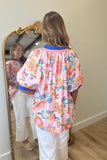 Umgee Pink Bloom Floral Top
