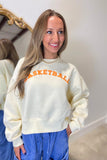 Puff Basketball Cropped Sweatshirt Ivory