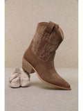 Claire Suede Booties Coffee