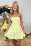 Lemon Drop Eyelet Mini Dress