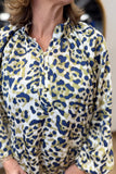 Umgee Olive Mix Leopard Print Top