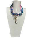 Scarf Charm Necklace Multi Heart