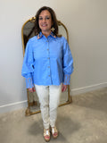 Blue Springs Embroidered Detail Blouse