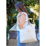 Caroline Hill Kinzley Tote Pearl Quilted LD