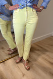 Dear John Jeanne High Rise Crop Jean Yellow
