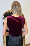 Another Love Jenni Velvet Tank Red Rose