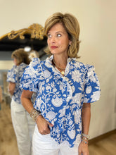 Floral Reverie Blouse Blue