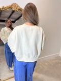 Puff Basketball Cropped Sweatshirt Ivory