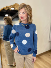 Charlie B Polka Dot Mock Neck Sweater Ox