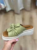 Harlow Bow Wedge Sandal Sage