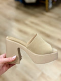 Sienne Suede Heeled Sandals Sandstone