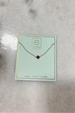 E Newton 16" Signature Cross Small Necklace Red