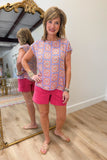 APNY Cap Sleeve Shell Lavender