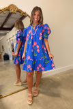 Umgee Petal Perfect Dress Blue