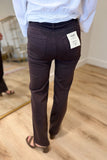 Charlie B Straight Leg Twill Pants Coffee