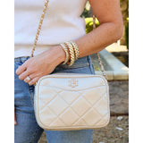 Caroline Hill Fiona Crossbody Pearl Quilted LD