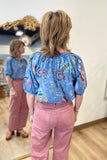 Dylan Laurel Blouse Blue