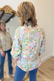 APNY Blouson Sleeve Blouse Sage
