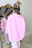 JESUS Mock Neck Sweatshirt Pink