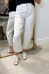 Charlie B Barrel Leg Pant Natural