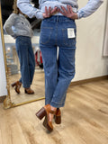 Charlie B Cropped Patch Pocket Jean Medium Blue
