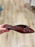 ShuShop Alexandra Flat Mule Brown Croc