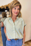 Desert Sage Striped Blouse