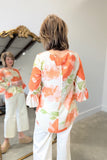 Papillon Bell Sleeve Blouse Orange