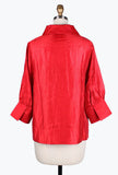 Damee Wide Ball Collar Jacket Rose Red