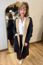 Renuar Reversible Car Coat Mocha Black