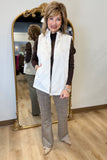 Charlie B Faux Fur Vest Greige