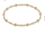 E Newton Dignity Sincerity Pattern 4mm Bead Bracelet Pearl