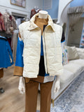 Multiples Drawstring Vest Winter White
