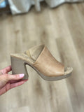 Morgen Chunky Heel Mule Taupe