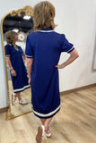 Umgee Colorblock Dress Navy