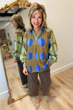 Umgee Olive Drop Blouse