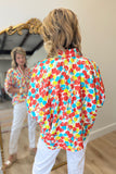 Color Burst Top Coral