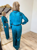 Foxcroft Bianca LS Piping Blouse Emerald
