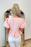 Dollhouse Dream Textured Top Peach