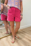 Renuar Flat Front Shorts Terracotta