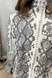 APNY Snake Print Jacket Stone